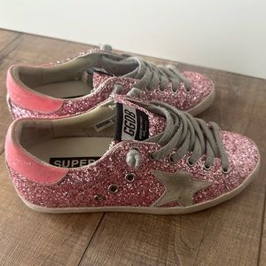 Golden Goose Superstar pink glitter sneakers size 37